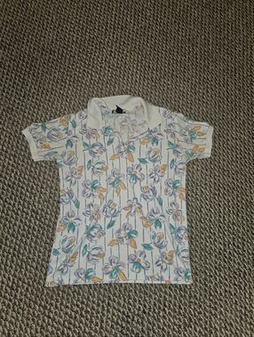 floral polo shirt